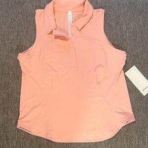 Lululemon Athletica Pink Sleeveless Golf Polo Top